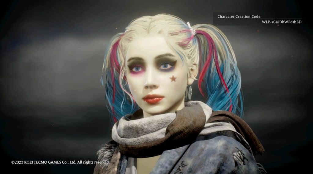 Harley Quinn, Wo Long Fallen Dynasty Character Creation Codes