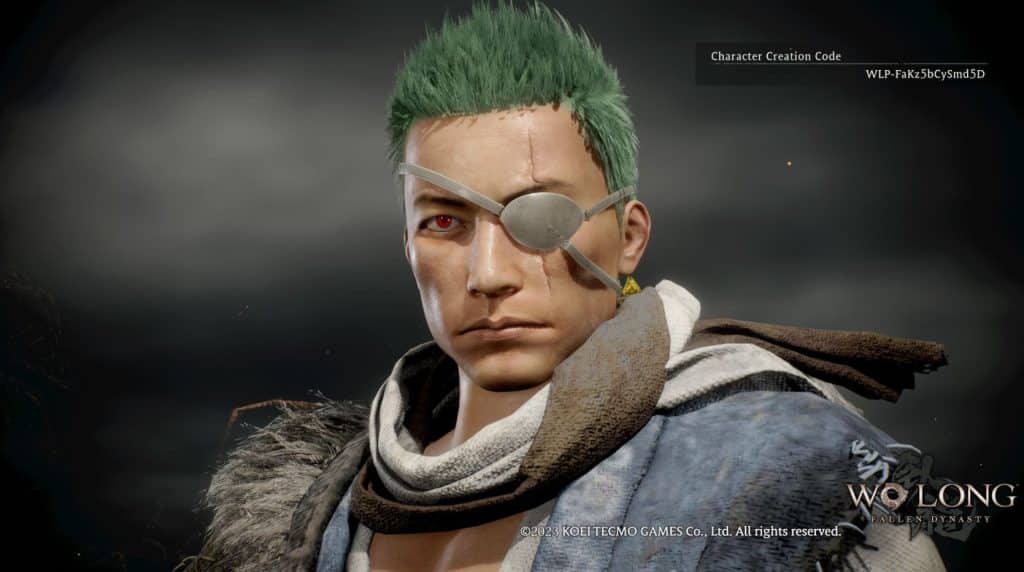 Zoro, Wo Long Fallen Dynasty Character Creation Codes