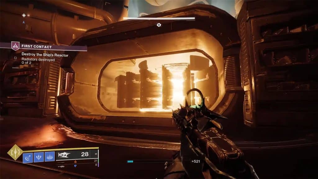 Destroy the Ship's Reactor - Destiny 2 Lightfall Campaign First Contact Mission Objective