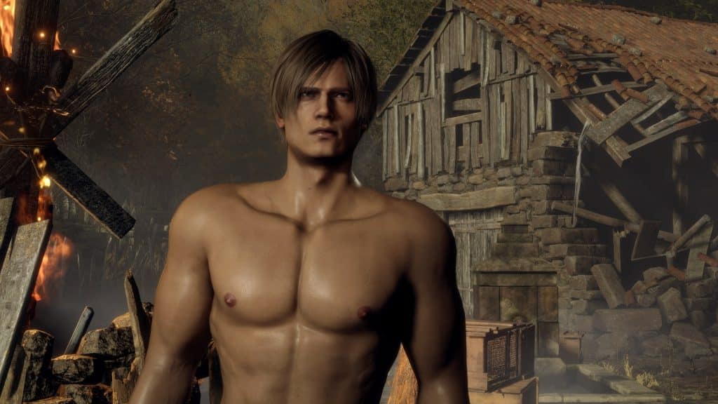 resident evil 4 remake demo mod shirtless leon