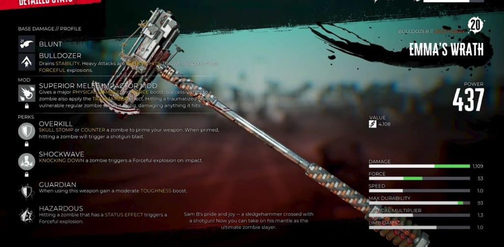 Dead Island 2 Legendary Weapons