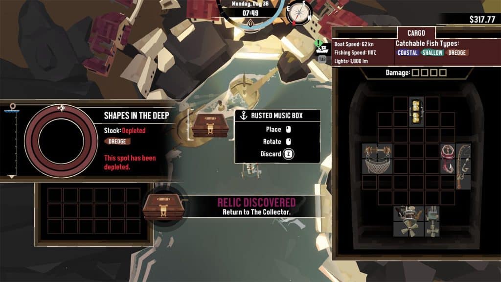 Step 2: Go to the shipwreck in Gale Cliffs - How to Get the Manifest ability in Dredge