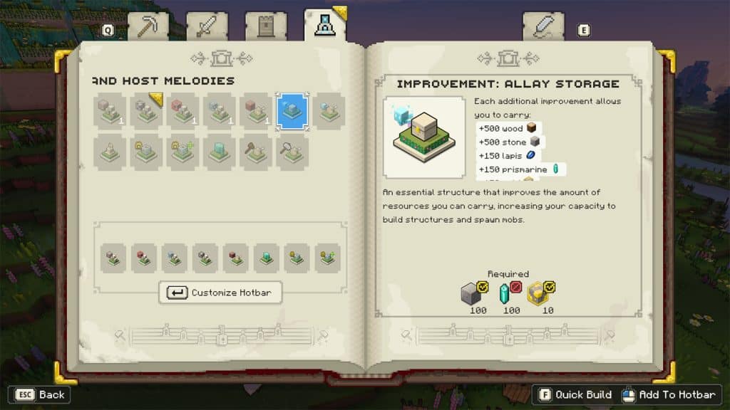 Building Improvement: Allay Storage - How to Expand Inventory in Minecraft Legends