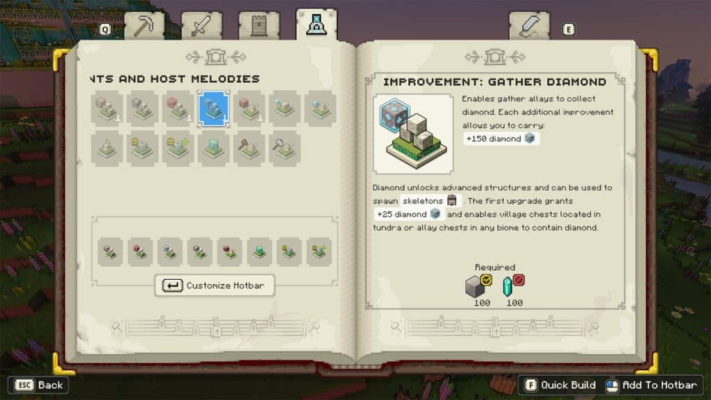 Building Improvement: Gather - How to Expand Inventory in Minecraft Legends