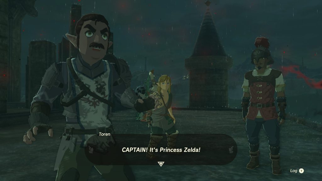 Captain Hoz at the Hyrule Castle - Paraglider in Tears of the Kingdom