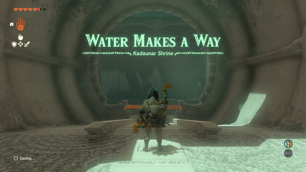 Kadaunar Shrine Solution in Tears of the Kingdom - Water Makes a Way