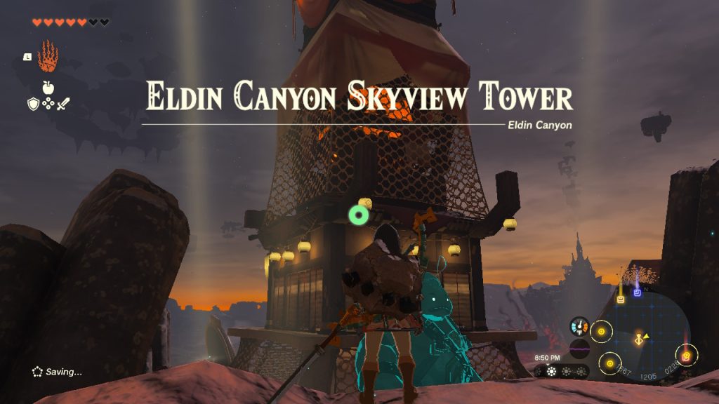 Tears of the Kingdom Eldin Canyon Skyview Tower cover