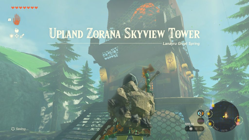 Tears of the Kingdom Upland Zorana Skyview Tower cover