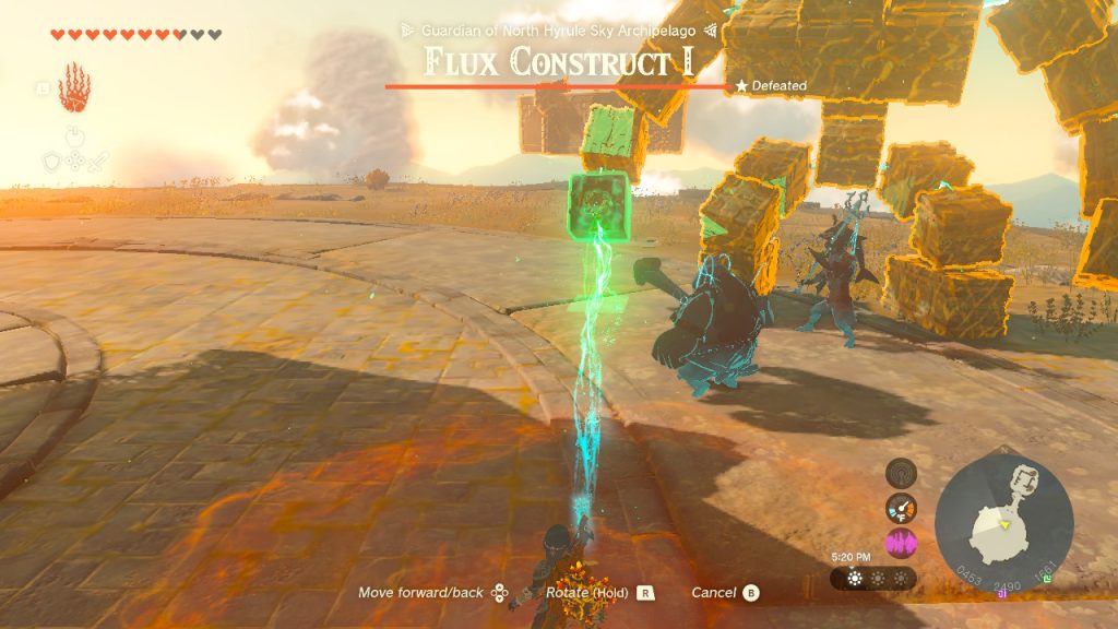 Deconstruct Flux Constructs using Ultrahand - Tips and Tricks To Defeat Flux Constructs in Zelda: Tears of the Kingdom