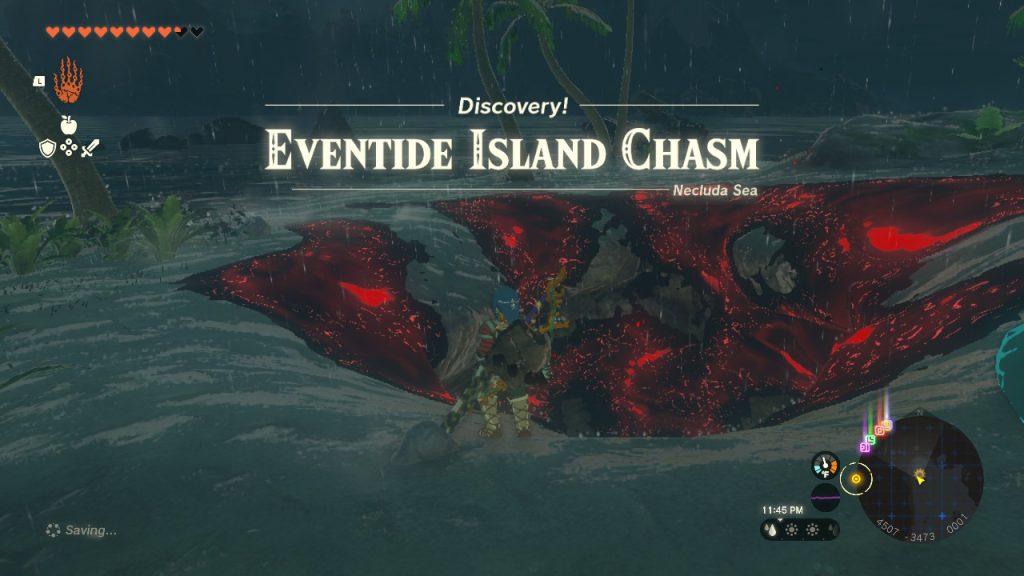 Eventide Island Chasm - Midna's Helmet Location in Zelda: Tears of the Kingdom