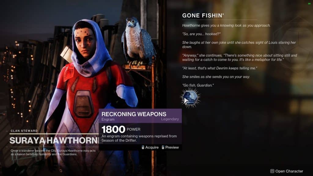 Destiny 2 Fishing Rewards 