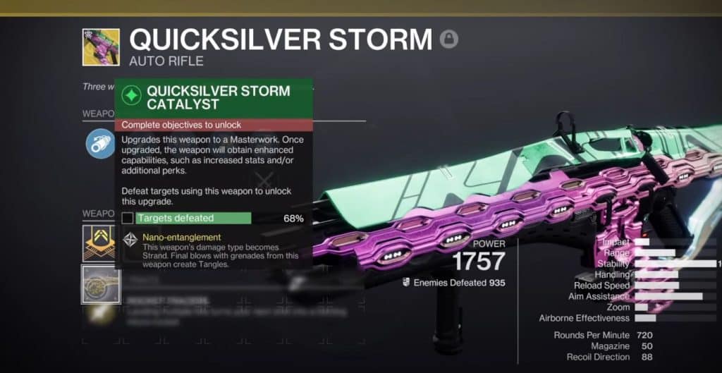 Destiny 2 Quicksilver Storm Catalyst How to Unlock featured