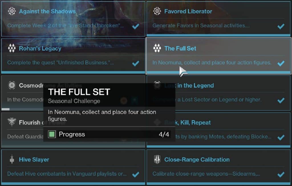 Destiny 2 - The Full Set Seasonal Challenge Season 20