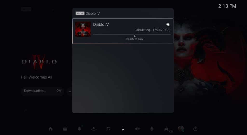 Diablo 4 Download Size on PS5