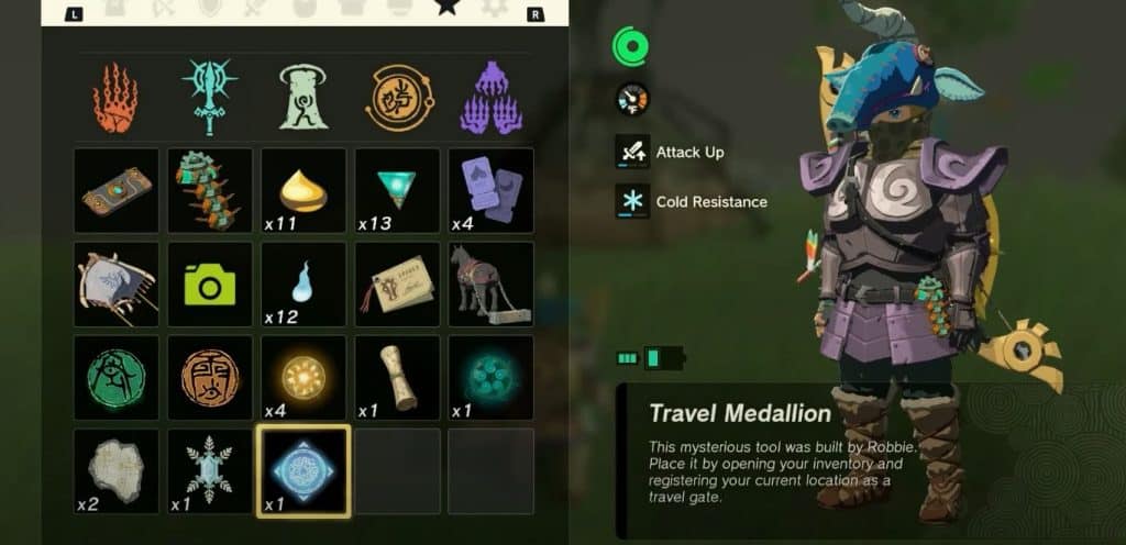 Travel Medallion teleport in Tears of the Kingdom