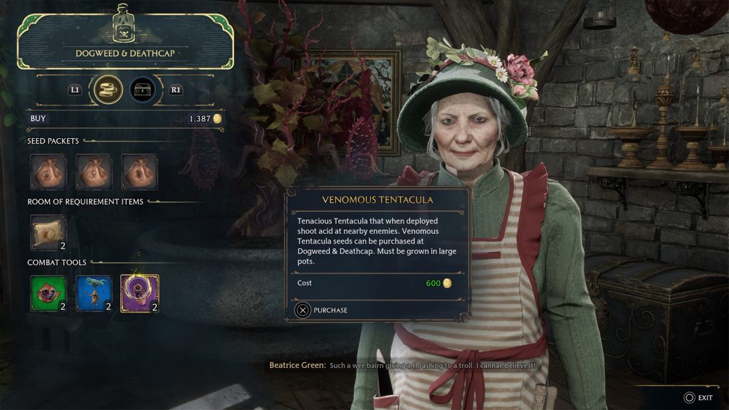 Beatrice Green: How to Get Venomous Tentacula in Hogwarts Legacy