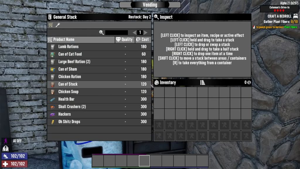 Purchasing from vending machines - How to get Food easily in 7 Days to Die