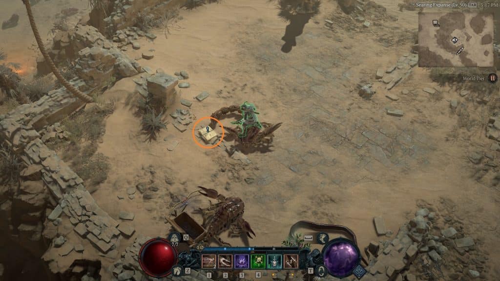 Diablo 4 The Pilgrim's Footsteps side quest Location