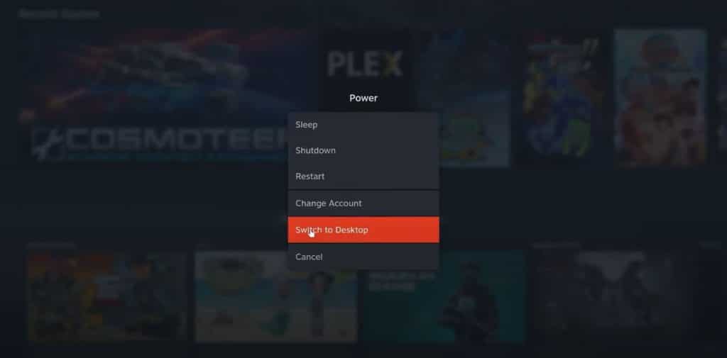 Switch to Desktop Mode on the Steam Deck