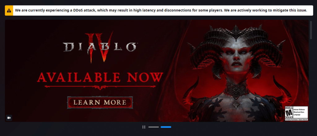 Diablo 4 DDoS Attack