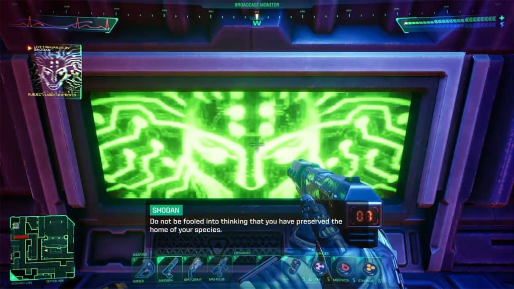 Laser Control - Central Control, Research Labs - System Shock Remake Laser Mission Level R: Research Labs Walkthrough