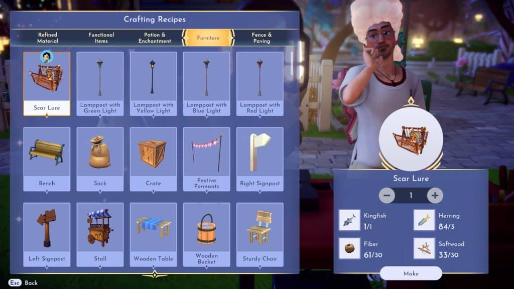 Craft a Scar Lure - How to complete Boss Up in Disney Dreamlight Valley