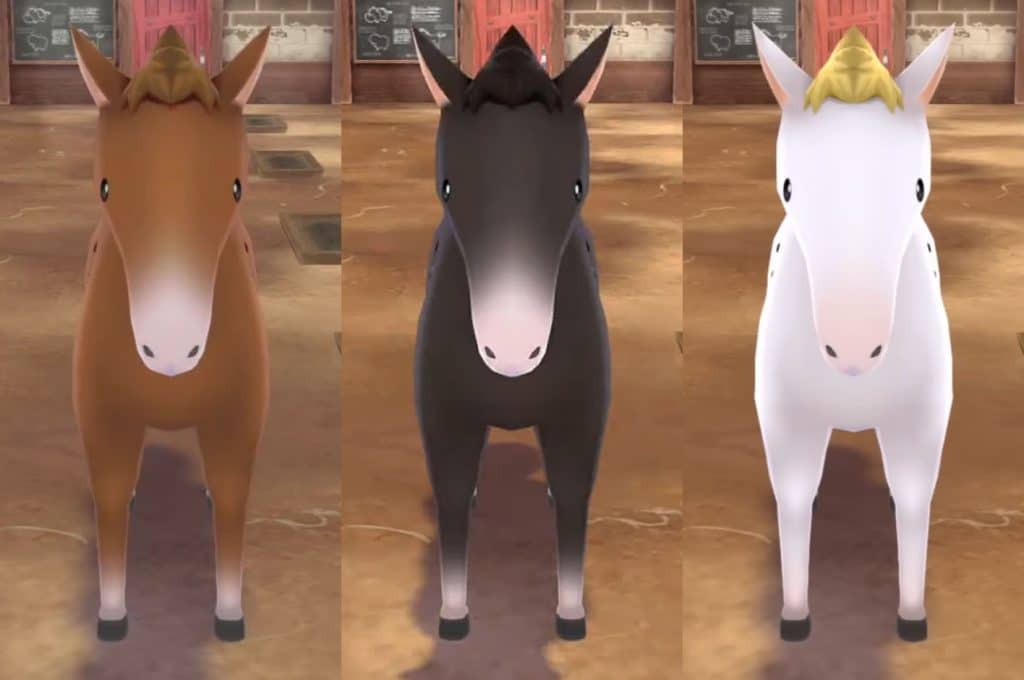 All available Horse colors - Story of Seasons: A Wonderful Life