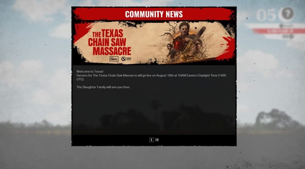 Texas Chainsaw Massacre servers are down