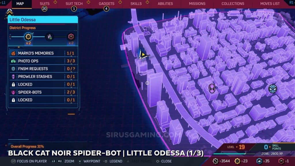 Black Cat Noir location - Little Odessa Spider Bots Marvel's Spider-Man 2