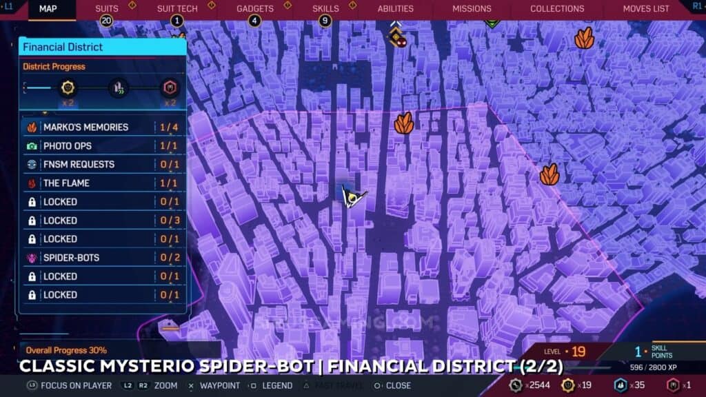 Classic Mysterio location - Financial District Spider Bots Marvel's Spider-Man 2