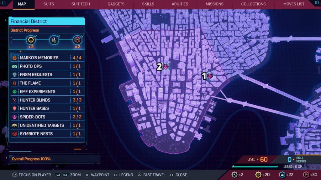 Financial District Spider-Bot Locations - Marvel's Spider-Man 2