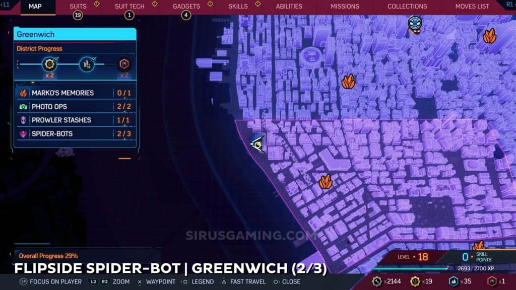 Flipside Location - Greenwich Spider Bots Marvel's Spider-Man 2