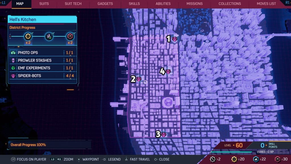 Hell's Kitchen Spider-Bot Locations - Marvel's Spider-Man 2