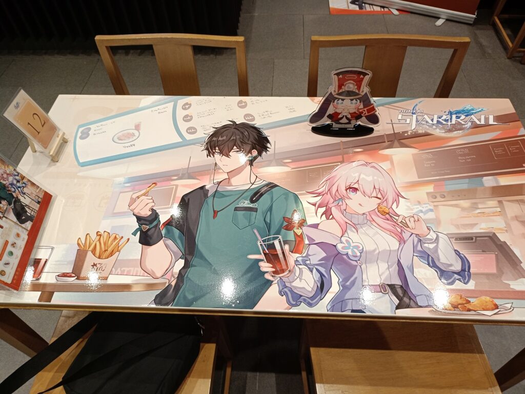 Honkai Star Rail-themed table