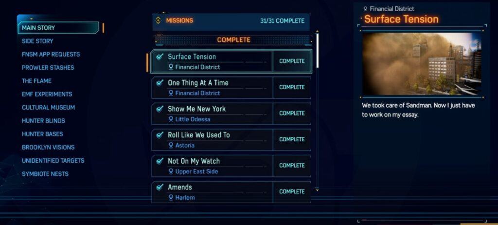 Marvel's Spider-Man 2 missions list featured image