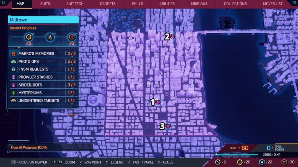 Midtown Spider-Bot Locations - Marvel's Spider-Man 2