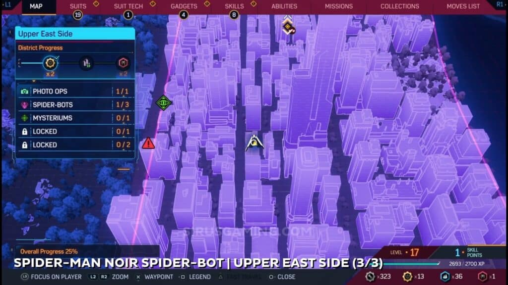 Spider-Man Noir location - Upper East Side Spider Bots Marvel's Spider-Man 2