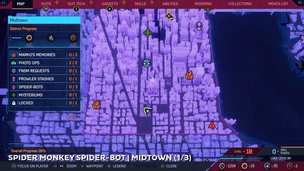 Spider Monkey location - Midtown Spider Bots Marvel's Spider-Man 2