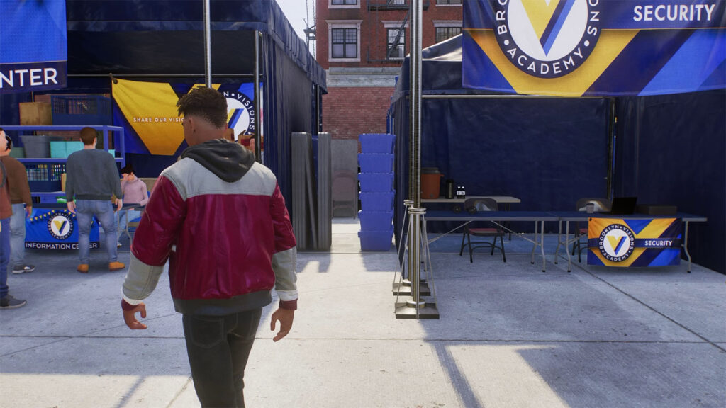 Find a route to spy - Marvel's Spider-Man 2 Brooklyn Visions BV Club Fair Walkthrough