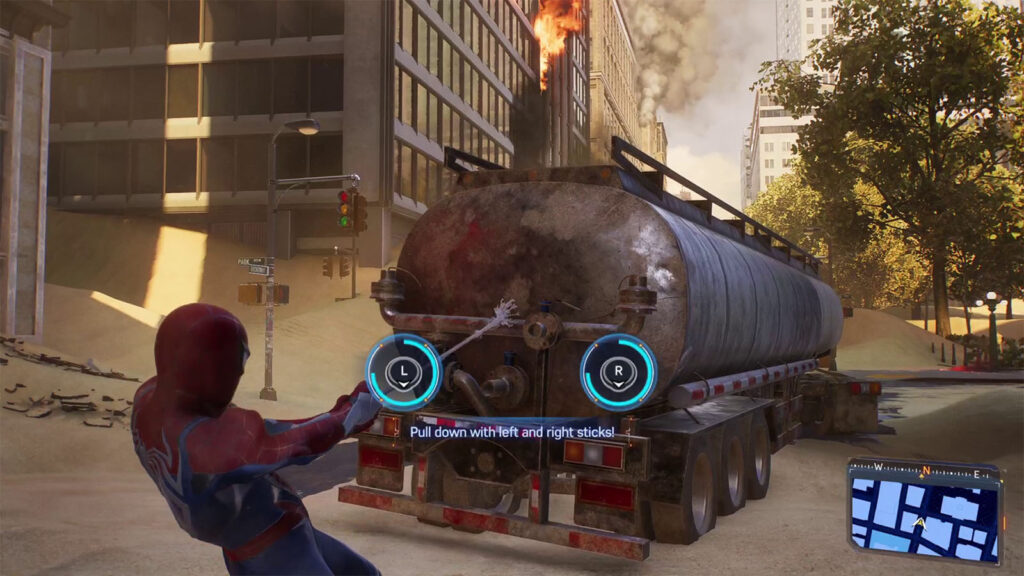 Clear the obstruction - One Thing at a Time Marvel's Spider-Man 2 Walkthrough