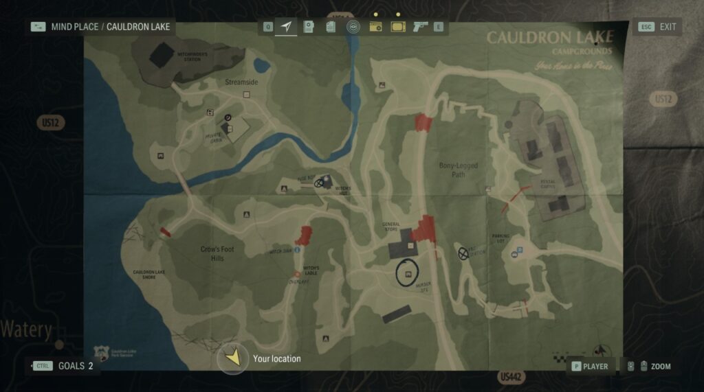 Cauldron Lake Map