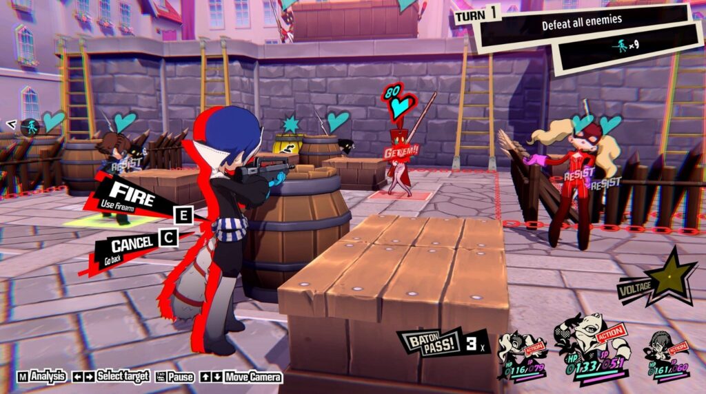 Persona 5 Tactica gameplay