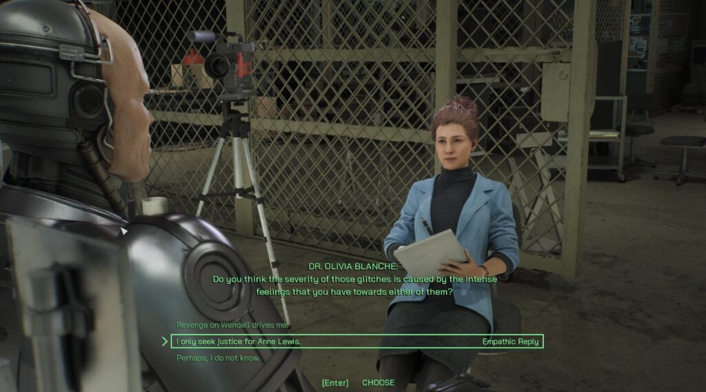 Dr. Olivia Blanche Evaluation - RoboCop: Rogue City Not Over Yet Choices and Consequences