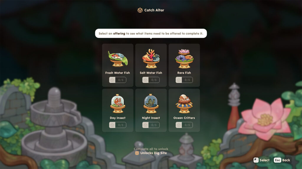 Coral Island 1.0 Catch Altar Offerings and How to Get Them