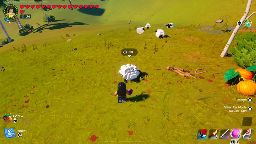 Get Heavy Wool from Sheep in LEGO Fortnite