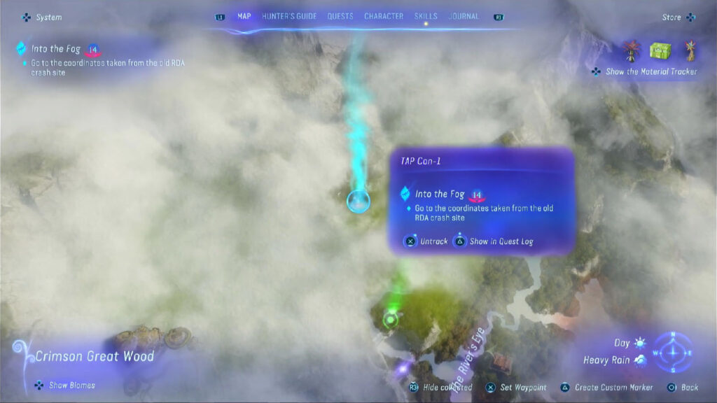 TAP Con-1 map location - Avatar Frontiers of Pandora Into the Fog Walkthrough