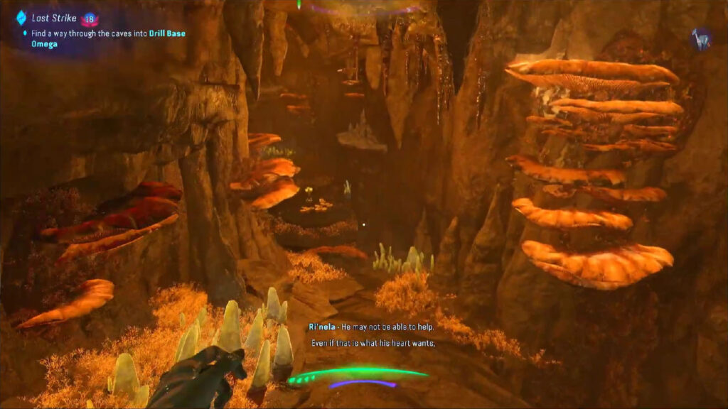 polluted area of the cave system - Avatar Frontiers of Pandora Last Strike Walkthrough