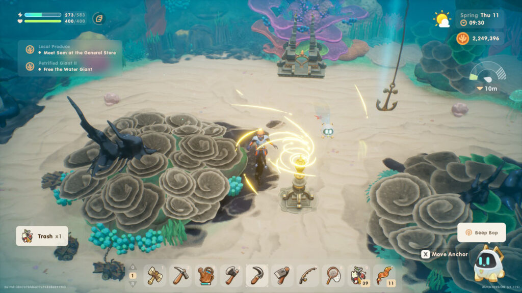 Cleaning Aura - Coral Island Into the Ocean Quest Walkthrough