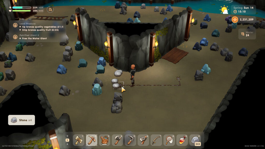 Water Mine - Coral Island Petrified Giant II Quest Walkthrough