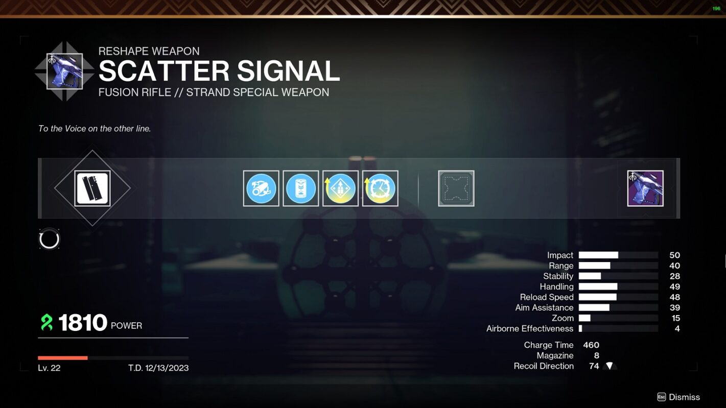 Destiny 2 Scatter Signal God Roll: Best PvP & PvE Perks